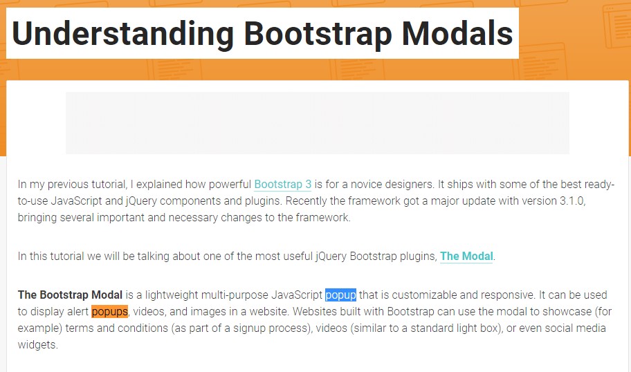  One more  valuable article  relating to Bootstrap Modal Popup